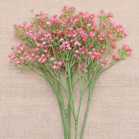rózsaszín - 3Bunches 90Heads Babák Mesterséges virágok műanyag Gypsophila DIY virágcsokrok elrendezése Esküvői