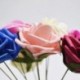 pezsgő - 10Heads 8cm otthoni dekoratív mesterséges rózsavirág esküvői menyasszonyi csokor DIY PE hab virág otthoni