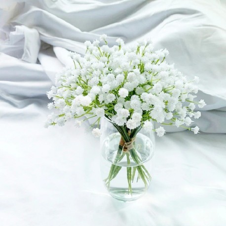 fehér - 1db 20cm-es fehér csecsemők lélegeznek művirágok hamis gypsophila DIY virágcsokrok elrendezése esküvői