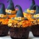 Stílus4 - 12db Halloween Cupcake Wrapper sütőpohár üreges papír torta burkoló boszorkány Spiderweb Castle Halloween