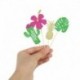 B - 10db pálmalevél Flamingo Cupcake Topper hawaii Luau nyári party torta dekoráció gyerekek dzsungel születésnapi party