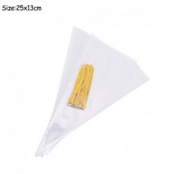 25x13cm - 50db / tétel Átlátszó műanyag zacskók Candy Popcorn Cookie Packaging Cellophane Bag karácsonyi esküvői
