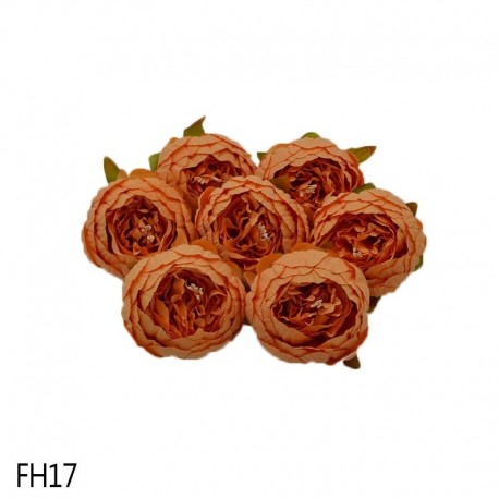 17. - 1 db 8 cm-es mesterséges bazsarózsa virágfejek DIY selyem virágfej esküvői otthoni parti dekorációs virágok hamis
