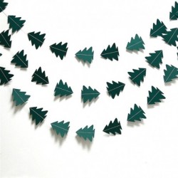 zöld - 4m papír karácsonyfa függő koszorú zászló karácsonyi szalagcím a karácsonyi party születésnapi esküvői