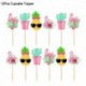 12db cupcake felső - 1Set Flamingo ananász pálmalevél konfetti latex lufi Hawaii trópusi nyári születésnapi party
