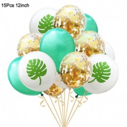 15db készlet - 1Set Flamingo ananász pálmalevél konfetti latex lufi Hawaii trópusi nyári születésnapi party dekorációs