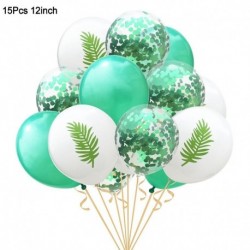 15db szett12 - 1Set Flamingo ananász pálmalevél konfetti latex lufi Hawaii trópusi nyári születésnapi party dekorációs