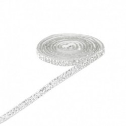 1 yard-4mm - 1 udvar öntapadó strasszos szalag lapos kristályüveg kő szalagruházat ruházati cipő táska barkácsolás