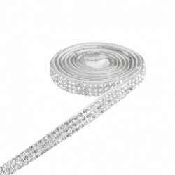 1 yard-6mm - 1 udvar öntapadó strasszos szalag lapos kristályüveg kő szalagruházat ruházati cipő táska barkácsolás