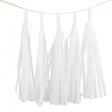 fehér - 5db 14 hüvelykes arany ezüst szövetpapír bojt karácsonyi dekoráció születésnapi barkácsfüggő garland