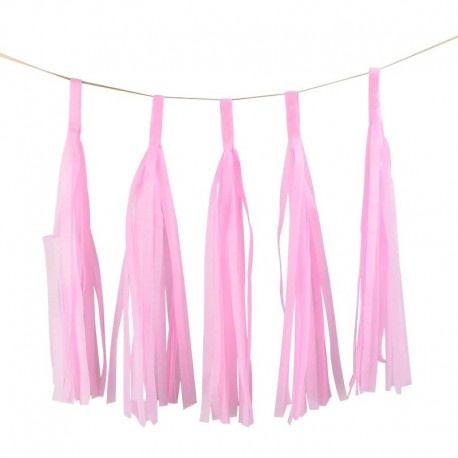 rózsaszín - 5db 14 hüvelykes arany ezüst szövetpapír bojt karácsonyi dekoráció születésnapi barkácsfüggő garland