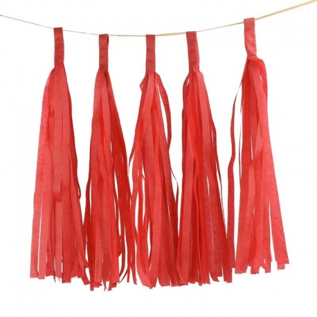 piros - 5db 14 hüvelykes arany ezüst szövetpapír bojt karácsonyi dekoráció születésnapi barkácsfüggő garland