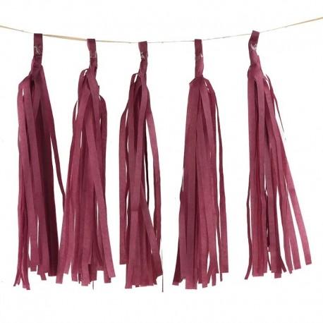 Burgundia - 5db 14 hüvelykes arany ezüst szövetpapír bojt karácsonyi dekoráció születésnapi barkácsfüggő garland