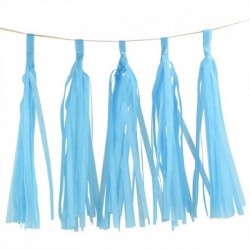 égszínkék - 5db 14 hüvelykes arany ezüst szövetpapír bojt karácsonyi dekoráció születésnapi barkácsfüggő garland