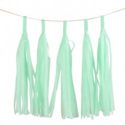 mentazöld - 5db 14 hüvelykes arany ezüst szövetpapír bojt karácsonyi dekoráció születésnapi barkácsfüggő garland