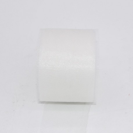 M02 - 5 cm * 25 yardos kristály tüll hálós tekercs Organza Tutu szövetszalag tekercses ajándékdoboz csomagolás esküvői