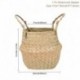 S-17cm - Kézzel készített tengeri fű fonott kosár rattan függő növény virágcserép piszkos mosoda kalapács tároló