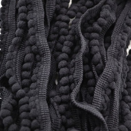 fekete - Csipke szövet 5 yard 11mm varrási kiegészítők