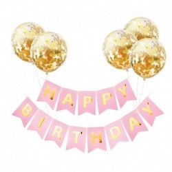 set3 - 6db / készlet Boldog születésnapot Levél Banner Garland konfetti Latex léggömbökkel Fiú lány Gyerekek