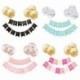 set4 - 6db / készlet Boldog születésnapot Levél Banner Garland konfetti Latex léggömbökkel Fiú lány Gyerekek