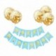 set5 - 6db / készlet Boldog születésnapot Levél Banner Garland konfetti Latex léggömbökkel Fiú lány Gyerekek