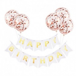 set6 - 6db / készlet Boldog születésnapot Levél Banner Garland konfetti Latex léggömbökkel Fiú lány Gyerekek