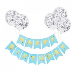 set15 - 6db / készlet Boldog születésnapot Levél Banner Garland konfetti Latex léggömbökkel Fiú lány Gyerekek