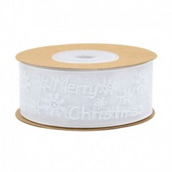 vörös karácsony - 10mm 25mm-es karácsonyi dekoráció Organza szalaggal nyomtatott vidám karácsonyi szalagok karácsonyi