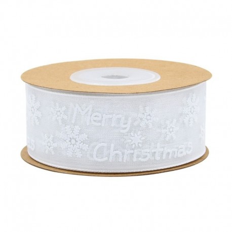 vörös karácsony - 10mm 25mm-es karácsonyi dekoráció Organza szalaggal nyomtatott vidám karácsonyi szalagok karácsonyi