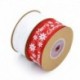 vörös karácsony - 10mm 25mm-es karácsonyi dekoráció Organza szalaggal nyomtatott vidám karácsonyi szalagok karácsonyi