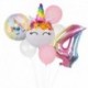 4. szám beállítva - Szivárvány egyszarvú lufi szám fólia Globos gyerek lány 1. egyszarvú születésnapi party