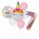 7. szám beállítva - Szivárvány egyszarvú lufi szám fólia Globos gyerek lány 1. egyszarvú születésnapi party