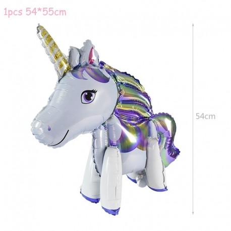 Egyszarvú-E - Szivárvány egyszarvú lufi szám fólia Globos gyerek lány 1. egyszarvú születésnapi party dekorációs