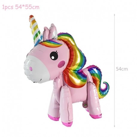 Egyszarvú-F - Szivárvány egyszarvú lufi szám fólia Globos gyerek lány 1. egyszarvú születésnapi party dekorációs