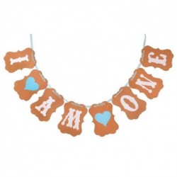 kék - Én vagyok az egyik transzparens 1. születésnapi barkácspapír kraft kisfiú lányom Az első egyéves születésnapi