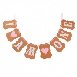 rózsaszín - Én vagyok az egyik transzparens 1. születésnapi barkácspapír kraft kisfiú lányom Az első egyéves