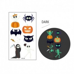 Stílus7 - 6db Halloween fényes tetoválás Ghost Taty gyerekek hamis tetoválás izzó sötét vízálló ideiglenes