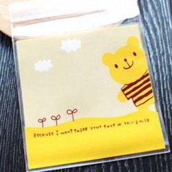 15 - 50db 10x10 mosoly rajzfilm öntapadó műanyag csomagoló táskák DIY cukorkás kekszes snack táska otthoni esküvői