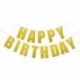 Arany - 1Set Boldog születésnapot szalaghirdetés Születésnapi party dekoráció szalag arany betűkkel függő koszorú