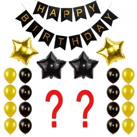 Egyéb számok - Születésnapi party dekorációs készlet boldog születésnapot szalagcím héliumszám léggömb gyerek