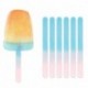 10db színes akril fagylaltpálca újrafelhasználható popsicle bot nyári születésnapi