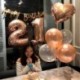 13db - Rózsa arany lufi esküvői dekoráció rendezvény party szív léggömb fólia boldog születésnapot lufi léggömb