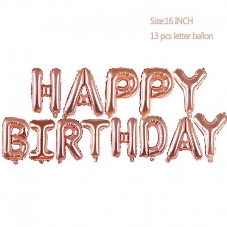 fólia boldog születésnapot - Rózsa arany lufi esküvői dekoráció rendezvény party szív léggömb fólia boldog
