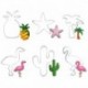 B - Flamingo Cookie Cutter keksz sajtó bélyegző cukor pépes sütemény barkácsolás sütőforma nyári születésnap hawaii