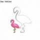 C - Flamingo Cookie Cutter keksz sajtó bélyegző cukor pépes sütemény barkácsolás sütőforma nyári születésnap hawaii