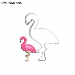 C - Flamingo Cookie Cutter keksz sajtó bélyegző cukor pépes sütemény barkácsolás sütőforma nyári születésnap hawaii