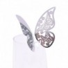 fényes ezüst - 50db pillangó név helykártya borospohár pohár papírkártya esküvői születésnapi dekorációs asztal