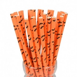 Stílus2 - 50db Halloween dekorációs szalma Horrr tök szellem itatószalma otthoni Halloween party dekoráció kellékekhez