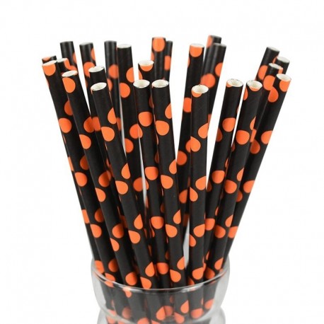 Stílus3 - 50db Halloween dekorációs szalma Horrr tök szellem itatószalma otthoni Halloween party dekoráció kellékekhez