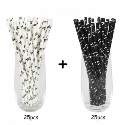 Mix2 - 50db Halloween dekorációs szalma Horrr tök szellem itatószalma otthoni Halloween party dekoráció kellékekhez